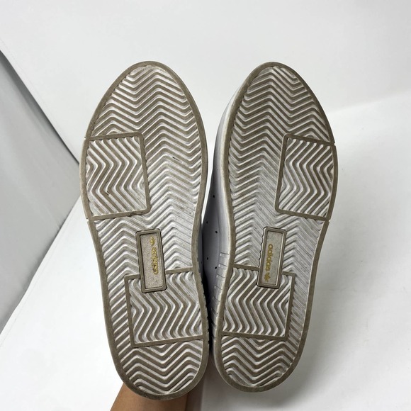 Adidas Originals Sleek Super White Leather Sneakers Size 6 - Picture 6 of 7